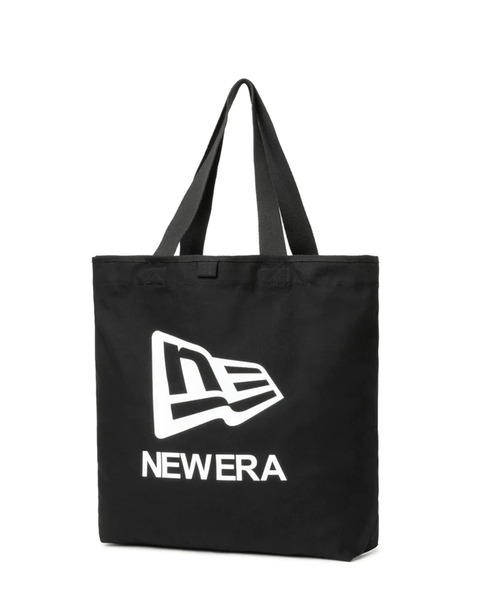 NEW ERA(ニューエラ)の「NEW ERA/ニューエラ ライトトートバッグ CANVAS TOTE フラッグロゴ 14L 13772566(トートバッグ・メンズ・アイボリー/ブラック・FREE)」の2枚目の写真