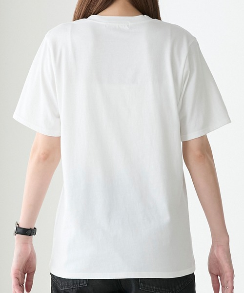 BONLECILL（ボンルシール）の「パール付きBIGロゴTシャツ（Tシャツ/カットソー・レディース・ブラック/オフホワイト・FREE）」の6枚目の写真