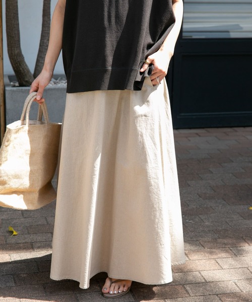 FORK&SPOON（フォークアンドスプーン）の「FORK&SPOON　コットンリネンスカート（スカート・レディース・チェック/ホワイト系その他・1/2）」の22枚目の写真