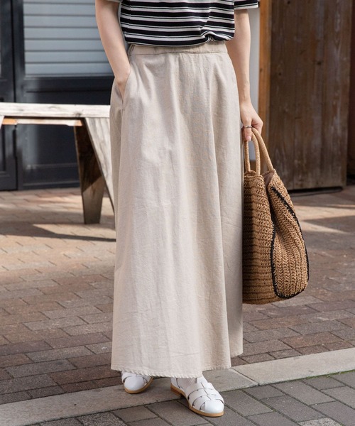 FORK&SPOON（フォークアンドスプーン）の「FORK&SPOON　コットンリネンスカート（スカート・レディース・チェック/ホワイト系その他・1/2）」の18枚目の写真