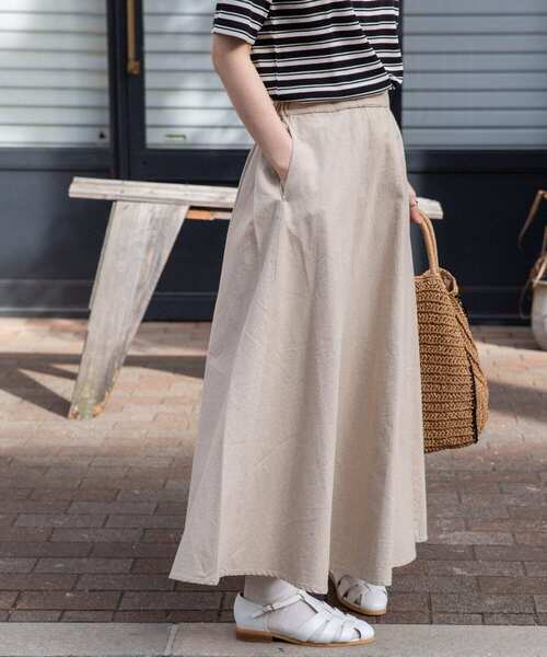 FORK&SPOON（フォークアンドスプーン）の「FORK&SPOON　コットンリネンスカート（スカート・レディース・チェック/ホワイト系その他・1/2）」の14枚目の写真