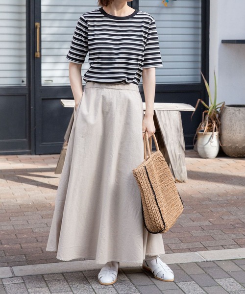 FORK&SPOON（フォークアンドスプーン）の「FORK&SPOON　コットンリネンスカート（スカート・レディース・チェック/ホワイト系その他・1/2）」の13枚目の写真