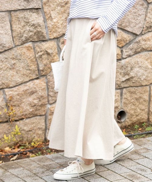 FORK&SPOON（フォークアンドスプーン）の「FORK&SPOON　コットンリネンスカート（スカート・レディース・チェック/ホワイト系その他・1/2）」の12枚目の写真