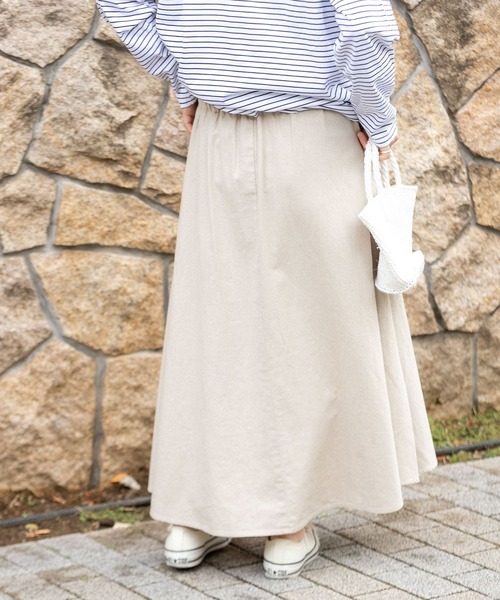 FORK&SPOON（フォークアンドスプーン）の「FORK&SPOON　コットンリネンスカート（スカート・レディース・チェック/ホワイト系その他・1/2）」の11枚目の写真