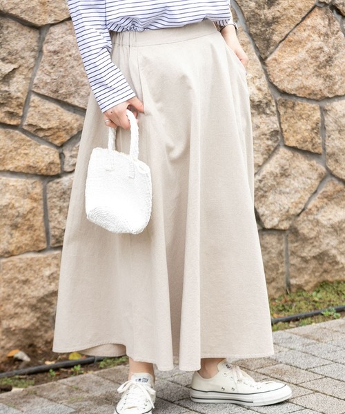 FORK&SPOON（フォークアンドスプーン）の「FORK&SPOON　コットンリネンスカート（スカート・レディース・チェック/ホワイト系その他・1/2）」の9枚目の写真