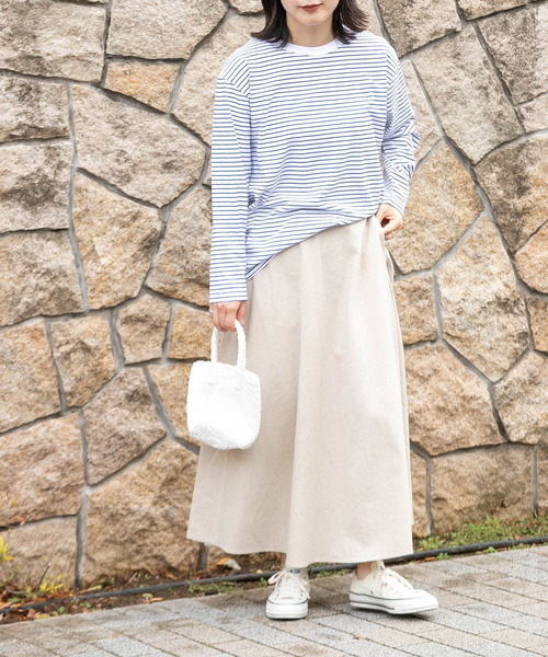 FORK&SPOON（フォークアンドスプーン）の「FORK&SPOON　コットンリネンスカート（スカート・レディース・チェック/ホワイト系その他・1/2）」の7枚目の写真