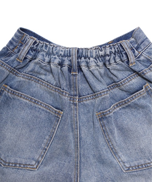 PUNYUS（プニュズ）の「ダメージデニムショートパンツ（デニムパンツ・レディース・ライトブルー/ブラック/ライトインディゴブルー・3/2/1/4）」の14枚目の写真