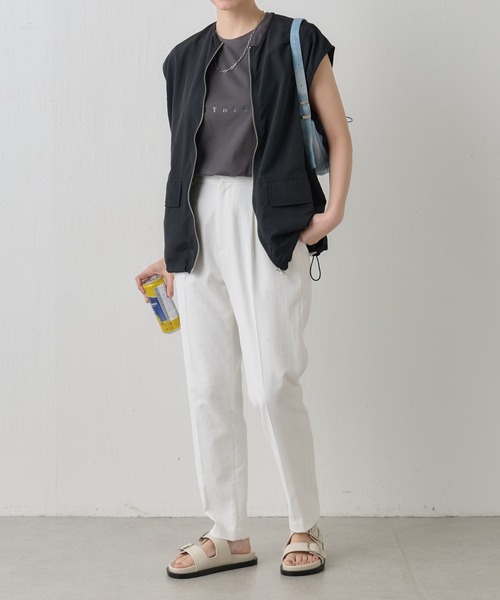 COLLAGE GALLARDAGALANTE（コラージュガリャルダガランテ）の「【OT】ドロストヘムナイロンベスト/WEB限定（ミリタリージャケット・レディース・ブラック・FREE）」の2枚目の写真