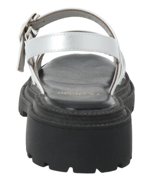 Te chichi TERRASSE（テチチテラス）の「厚底ベルトサンダル（サンダル・レディース・シルバー/オフホワイト/ブラック・L/M）」の8枚目の写真