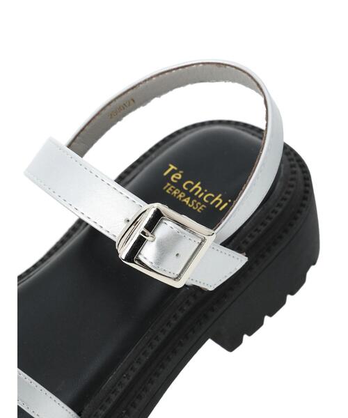 Te chichi TERRASSE（テチチテラス）の「厚底ベルトサンダル（サンダル・レディース・シルバー/オフホワイト/ブラック・L/M）」の11枚目の写真