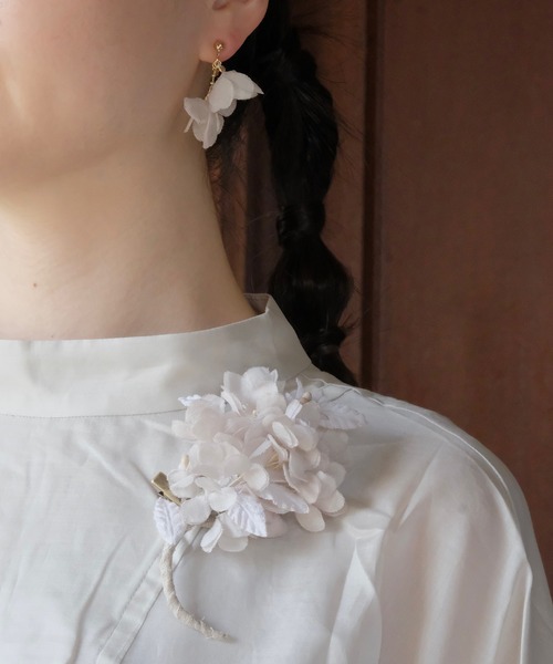 m.soeur（エムスール）の「あじさいチェーンの揺れるピアス（ピアス（両耳用）・レディース・パープル/グリーン・FREE）」の8枚目の写真