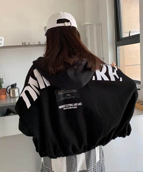 Miniministore(ミニミニストア)の「ジップアップパーカー レディース 春秋冬(パーカー・レディース・ブラック/グレー・FREE)」の1枚目の写真