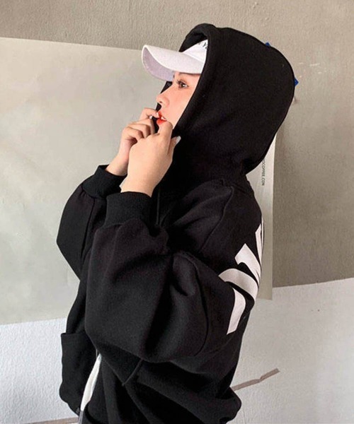 Miniministore(ミニミニストア)の「ジップアップパーカー レディース 春秋冬(パーカー・レディース・ブラック/グレー・FREE)」の9枚目の写真