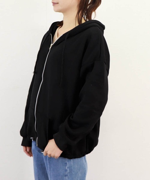 Miniministore(ミニミニストア)の「ジップアップパーカー レディース 春秋冬(パーカー・レディース・ブラック/グレー・FREE)」の14枚目の写真