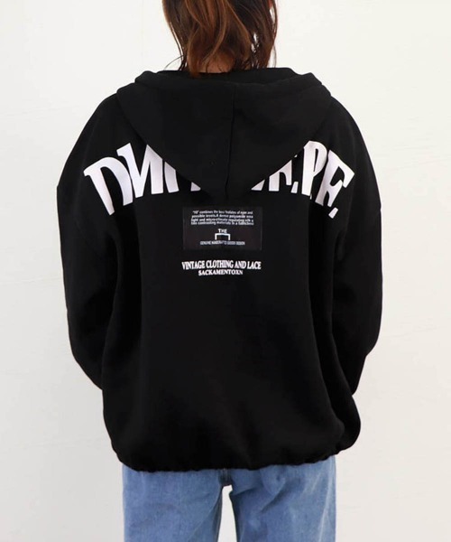 Miniministore(ミニミニストア)の「ジップアップパーカー レディース 春秋冬(パーカー・レディース・ブラック/グレー・FREE)」の15枚目の写真
