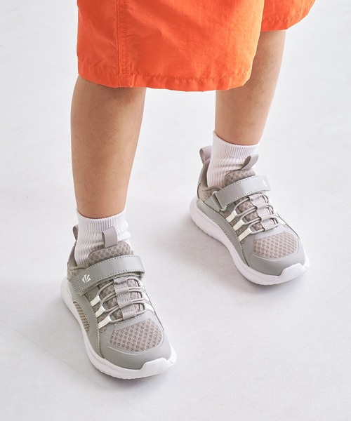 ORiental TRaffic（オリエンタルトラフィック）の「ベルト×ゴム紐メッシュスニーカー K-452（スニーカー・キッズ・グレー/パープル/グリーン/ブラック・17.0cm/16.0cm/20.0cm/19.0cm/18.0cm/23.0cm/22.0cm/21.0cm）」の16枚目の写真