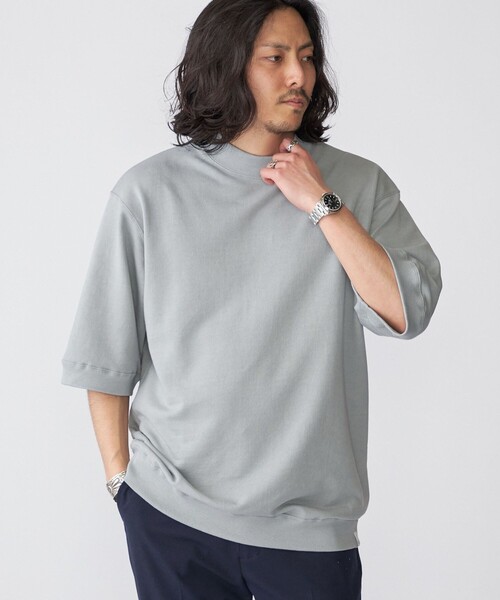 【セール】【SHIPS別注】THYARD: スーピマコットン インレー モックネック Tシャツ（Tシャツ/カットソー）｜SHIPS（シップス）