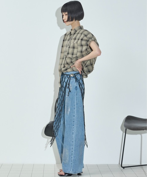 新品未使用　フレームワーク　箔プリントデニムパンツ 箔プリント デニム パンツ[品番：ORGW0008828]｜Ada.（エイダ