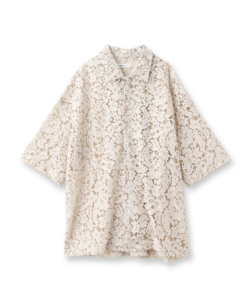 tk.TAKEO KIKUCHI（ティーケータケオキクチ）の「◆レースデザインシャツ（シャツ/ブラウス・レディース・ブラック/ホワイト/ホワイト系1/ブラック系/ネイビー系/ホワイト系2/ブラック系1・66）」の8枚目の写真