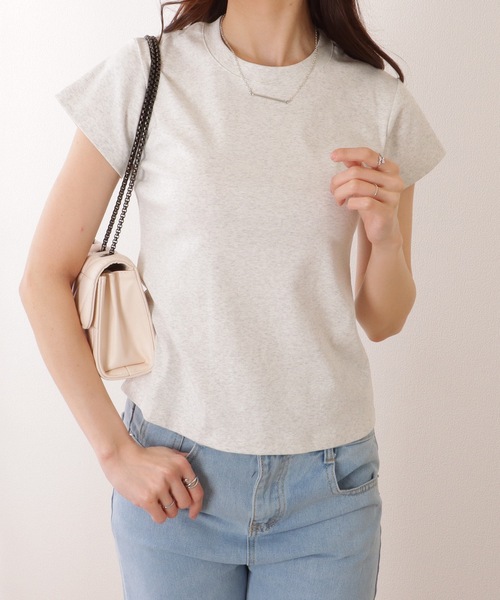 Lace Ladies(レースレディース)の「ソリッドカラー ベーシック クルーネック 半袖 プルオーバー(Tシャツ/カットソー・レディース・ブラック/アイボリー/ダークグレー/ベージュ/ホワイト・M/XL)」の13枚目の写真