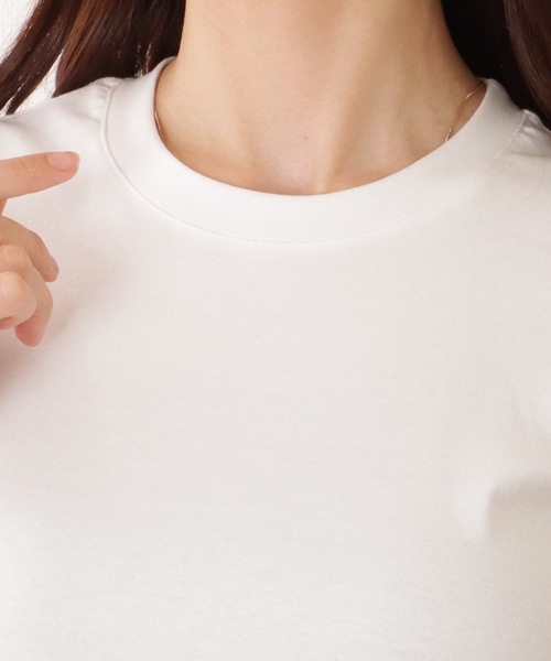 Lace Ladies(レースレディース)の「ソリッドカラー ベーシック クルーネック 半袖 プルオーバー(Tシャツ/カットソー・レディース・ブラック/アイボリー/ダークグレー/ベージュ/ホワイト・M/XL)」の22枚目の写真