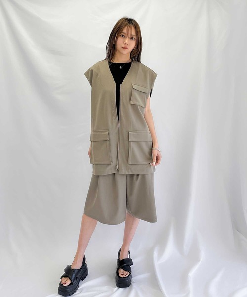 ENVYM(アンビー)の「フラップポケットハーフパンツ(その他パンツ・レディース・カーキ/ブラック・FREE)」の18枚目の写真