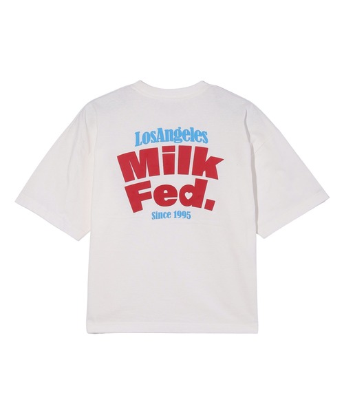 MILKFED.(ミルクフェド)の「ARCH LOGO WIDE S/S TEE(Tシャツ/カットソー・レディース・オフホワイト/ブラック/ブラウン・M/L)」の4枚目の写真