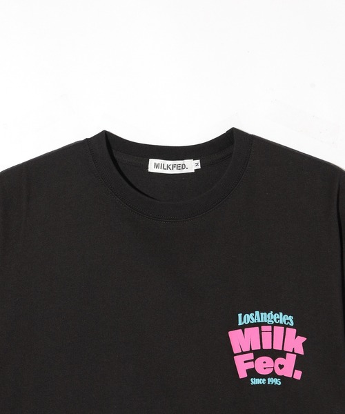 MILKFED.(ミルクフェド)の「ARCH LOGO WIDE S/S TEE(Tシャツ/カットソー・レディース・オフホワイト/ブラック/ブラウン・M/L)」の9枚目の写真