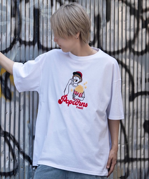 SILVER BULLET(シルバーバレット)の「『SILVER BULLET SELECT AP/シルバーバレットセレクト』部分サガラ大刺繍半袖Tシャツ【Z】(Tシャツ/カットソー・メンズ・オレンジ系1/グレー系1/ホワイト系4/ホワイト系3/グリーン系1/ホワイト系2/ネイビー系1/ホワイト系1・L/M)」の3枚目の写真