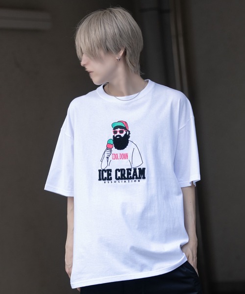 SILVER BULLET(シルバーバレット)の「『SILVER BULLET SELECT AP/シルバーバレットセレクト』部分サガラ大刺繍半袖Tシャツ【Z】(Tシャツ/カットソー・メンズ・オレンジ系1/グレー系1/ホワイト系4/ホワイト系3/グリーン系1/ホワイト系2/ネイビー系1/ホワイト系1・L/M)」の4枚目の写真