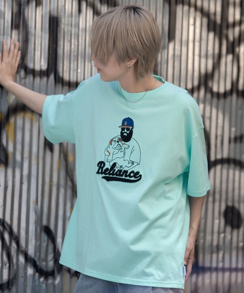 SILVER BULLET(シルバーバレット)の「『SILVER BULLET SELECT AP/シルバーバレットセレクト』部分サガラ大刺繍半袖Tシャツ【Z】(Tシャツ/カットソー・メンズ・オレンジ系1/グレー系1/ホワイト系4/ホワイト系3/グリーン系1/ホワイト系2/ネイビー系1/ホワイト系1・L/M)」の6枚目の写真