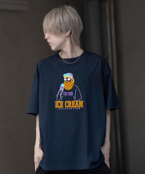 SILVER BULLET(シルバーバレット)の「『SILVER BULLET SELECT AP/シルバーバレットセレクト』部分サガラ大刺繍半袖Tシャツ【Z】(Tシャツ/カットソー・メンズ・オレンジ系1/グレー系1/ホワイト系4/ホワイト系3/グリーン系1/ホワイト系2/ネイビー系1/ホワイト系1・L/M)」の7枚目の写真