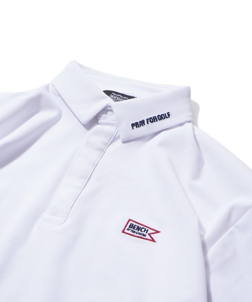 BENCH AT THE GREENE GOLF(ベンチアットザグリーンゴルフ)の「BENCH AT THE GREENE GOLF / BACK PRINT STRETCH SHIRT(ポロシャツ・メンズ・ホワイト/ブラック・MEDIUM/LARGE/X-LARGE)」の6枚目の写真