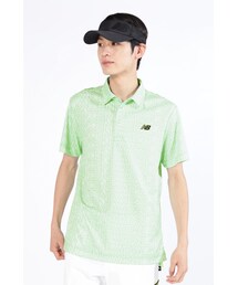 【new balance golf】チェッカー×ロゴ 半袖 カラーシャツ (MENS SPORT)