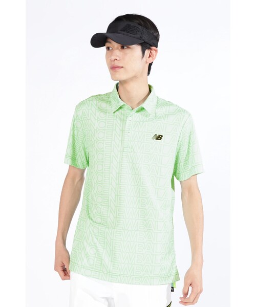 New Balance Golf(ニューバランスゴルフ)の「【new balance golf】チェッカー×ロゴ 半袖 カラーシャツ (MENS SPORT)(ポロシャツ・メンズ・ホワイト/その他10/ブラック/ベージュ系その他・MEDIUM/LARGE/X-LARGE)」の4枚目の写真