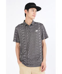 【new balance golf】チェッカー×ロゴ 半袖 カラーシャツ (MENS SPORT)