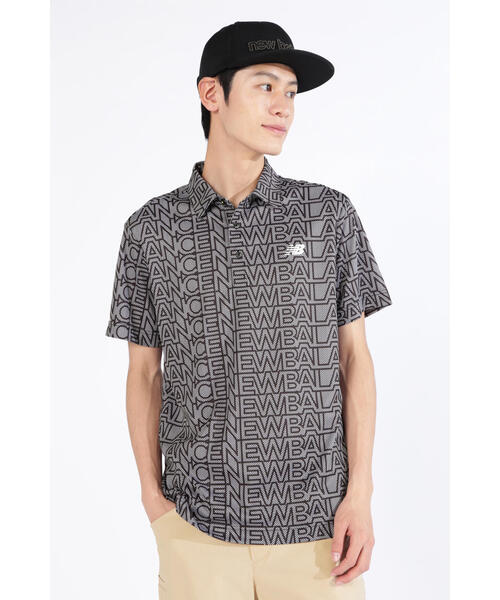 【new balance golf】チェッカー×ロゴ 半袖 カラーシャツ (MENS SPORT)