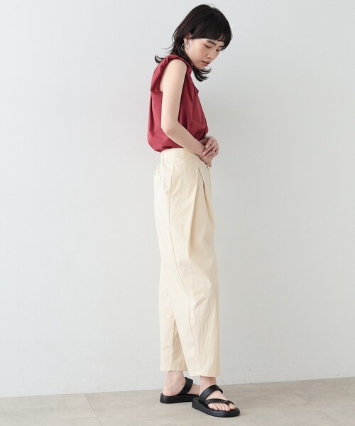 GALLEST（ギャレスト）の「◆バレルタックパンツ（その他パンツ・レディース・ブラック/チャコールグレー/アイボリー・36/38）」の5枚目の写真