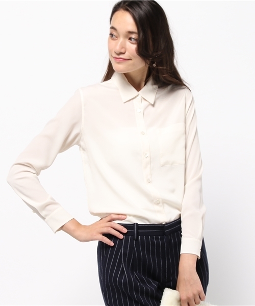 allureville（アルアバイル）の「クリアデシンポケットシャツ（シャツ/ブラウス・レディース・ホワイト/カーキ/ネイビー・FREE）」の2枚目の写真