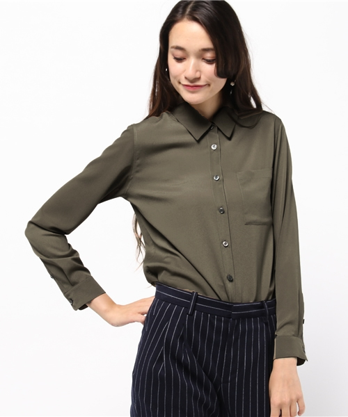 allureville（アルアバイル）の「クリアデシンポケットシャツ（シャツ/ブラウス・レディース・ホワイト/カーキ/ネイビー・FREE）」の3枚目の写真