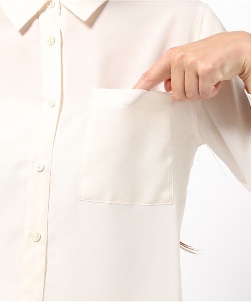 allureville（アルアバイル）の「クリアデシンポケットシャツ（シャツ/ブラウス・レディース・ホワイト/カーキ/ネイビー・FREE）」の4枚目の写真