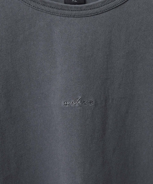 ARCHIVER（アーカイバ）の「【69】ピグメント加工 ヴィンテージライク ノースリーブシャツ（Tシャツ/カットソー・レディース・ベージュ/スミクロ・MEDIUM/LARGE/X-LARGE）」の4枚目の写真