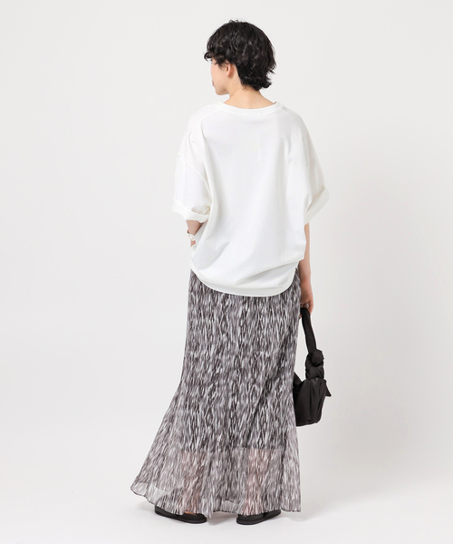 AP STUDIO（エーピーストゥディオ）の「プリントマキシスカート（スカート・レディース・ボルドー/グレー・36/38）」の16枚目の写真