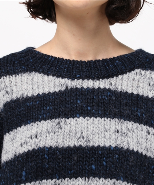 SHIPS for women（シップスフォーウィメン）の「フリンジロングスリーブプルオーバー（ニット/セーター・レディース・グレー/ネイビー・ONE SIZE）」の8枚目の写真