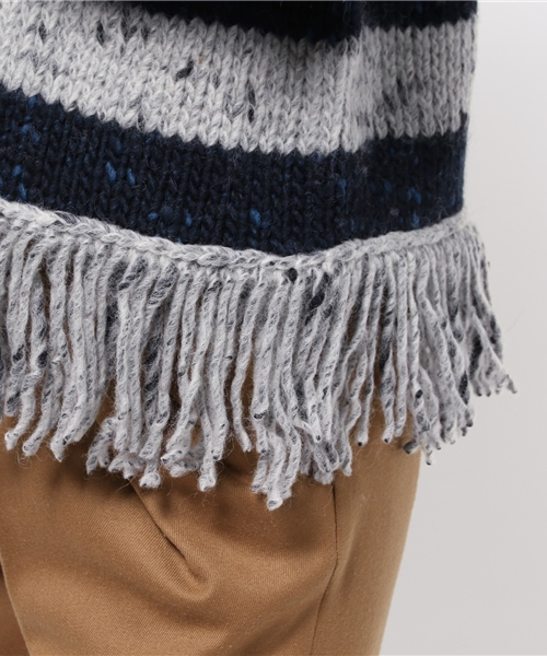 SHIPS for women（シップスフォーウィメン）の「フリンジロングスリーブプルオーバー（ニット/セーター・レディース・グレー/ネイビー・ONE SIZE）」の10枚目の写真