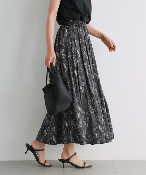 BARNYARDSTORM(バンヤードストーム)の「BARNYARDSTORM / ラインドローイングスカート【一部店舗限定】(スカート・レディース・ブラック/オフホワイト・FREE)」の9枚目の写真