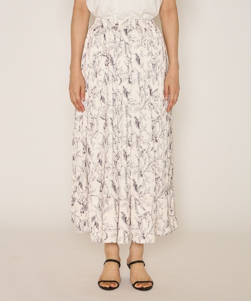 BARNYARDSTORM(バンヤードストーム)の「BARNYARDSTORM / ラインドローイングスカート【一部店舗限定】(スカート・レディース・ブラック/オフホワイト・FREE)」の13枚目の写真