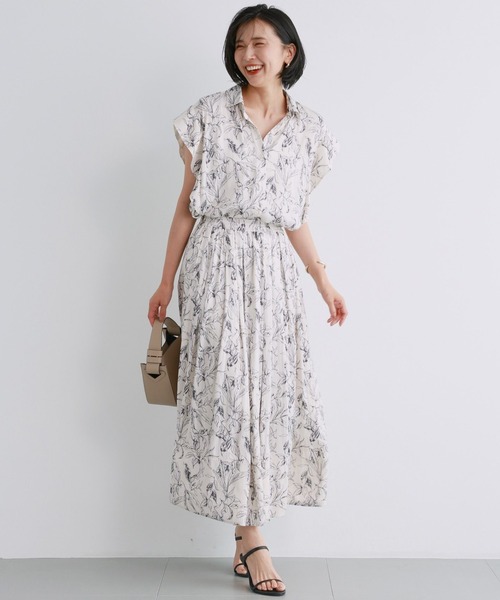 BARNYARDSTORM(バンヤードストーム)の「BARNYARDSTORM / ラインドローイングスカート【一部店舗限定】(スカート・レディース・ブラック/オフホワイト・FREE)」の5枚目の写真