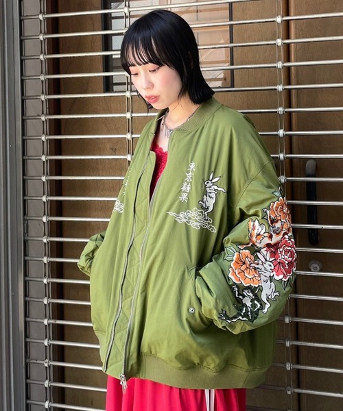 Candy Stripper（キャンディストリッパー）の「TOKYO CANDY MA-1（MA-1・レディース・ボルドー/カーキ/ブラック・2）」の19枚目の写真