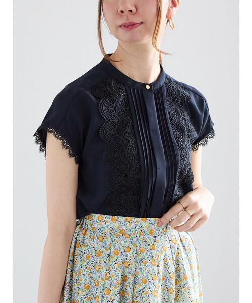 Te chichi（テチチ）の「ピンタックレース比翼ブラウス（シャツ/ブラウス・レディース・ネイビー/オフホワイト/グレー・F）」の20枚目の写真